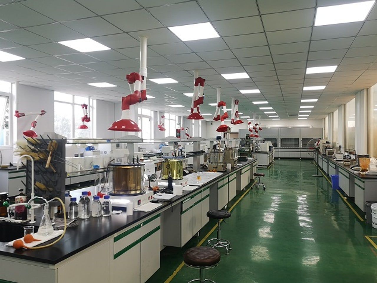 Quality control laboratory with precision testing instruments